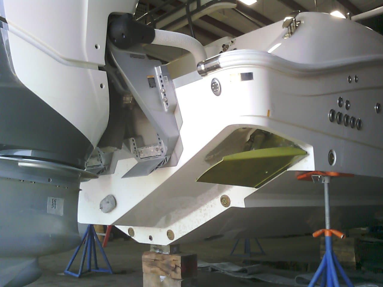 Visual field photo of engine compartment area
