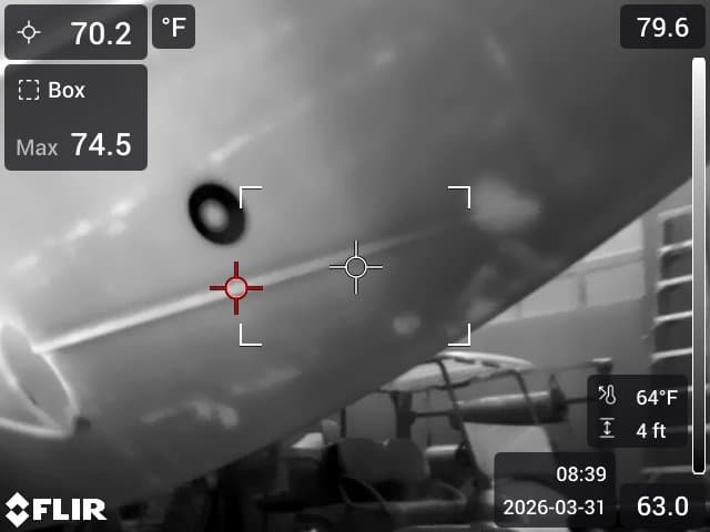 Below waterline hull damage documented during haul-out